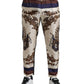 Dolce & Gabbana Multicolor Heraldic Skinny Men Pants