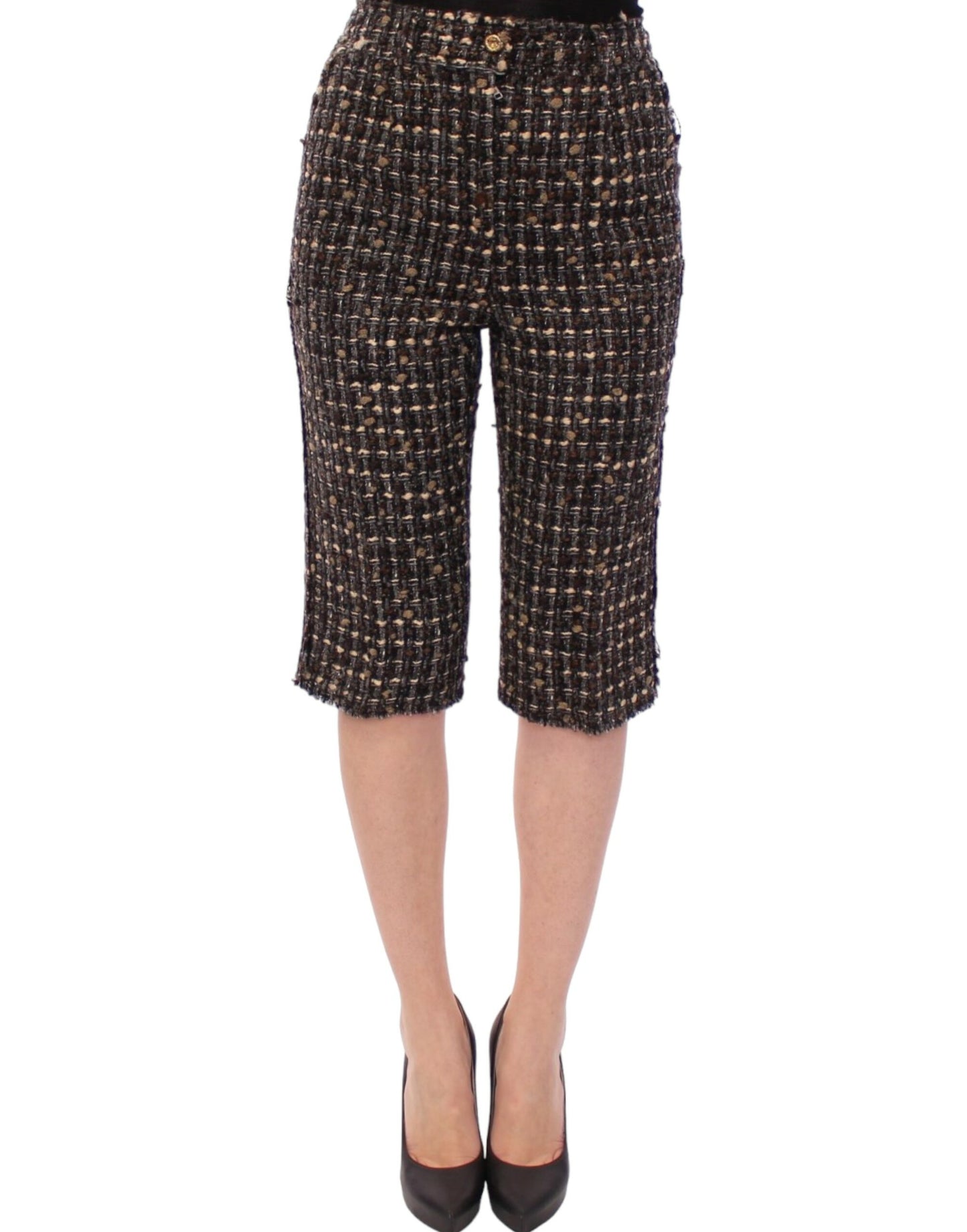 Dolce & Gabbana Multicolor Wool Shorts Pants