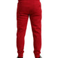 Dolce & Gabbana Red Cotton Blend Skinny Jogger Pants