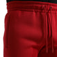 Dolce & Gabbana Red Cotton Blend Skinny Jogger Pants