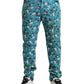 Dolce & Gabbana Blue Floral Print Skinny Cotton Denim Pants