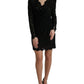 Dolce & Gabbana Elegant Black Floral Lace Sheath Mini Dress