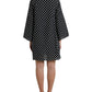 Dolce & Gabbana Black White Polka Dot Shift Dress