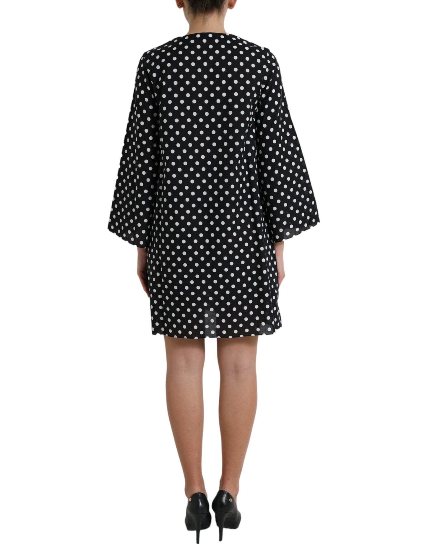 Dolce & Gabbana Black White Polka Dot Shift Dress