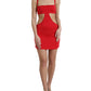 Dolce & Gabbana Red Cutout Bodycon Dress