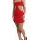 Dolce & Gabbana Red Cutout Bodycon Dress