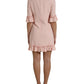 Dolce & Gabbana Elegant Light Pink A-Line Shift Mini Dress