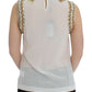 Dolce & Gabbana White crystal embellished tank top