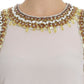 Dolce & Gabbana White crystal embellished tank top