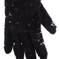 Dolce & Gabbana Black Lace Wool Lambskin Fur Elbow Gloves