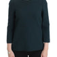 Dolce & Gabbana Green 3/4 sleeve wool blouse