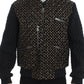 Dolce & Gabbana Black Gold Sequined Goatskin Jacket