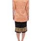 Dolce & Gabbana Pink Silk Brocade Crystal Jacket Coat