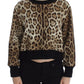 Dolce & Gabbana Leopard Print Crewneck Short Sweater