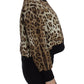 Dolce & Gabbana Leopard Print Crewneck Short Sweater