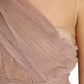 Dolce & Gabbana Pink One Shoulder Pleated Lame Tulle Dress