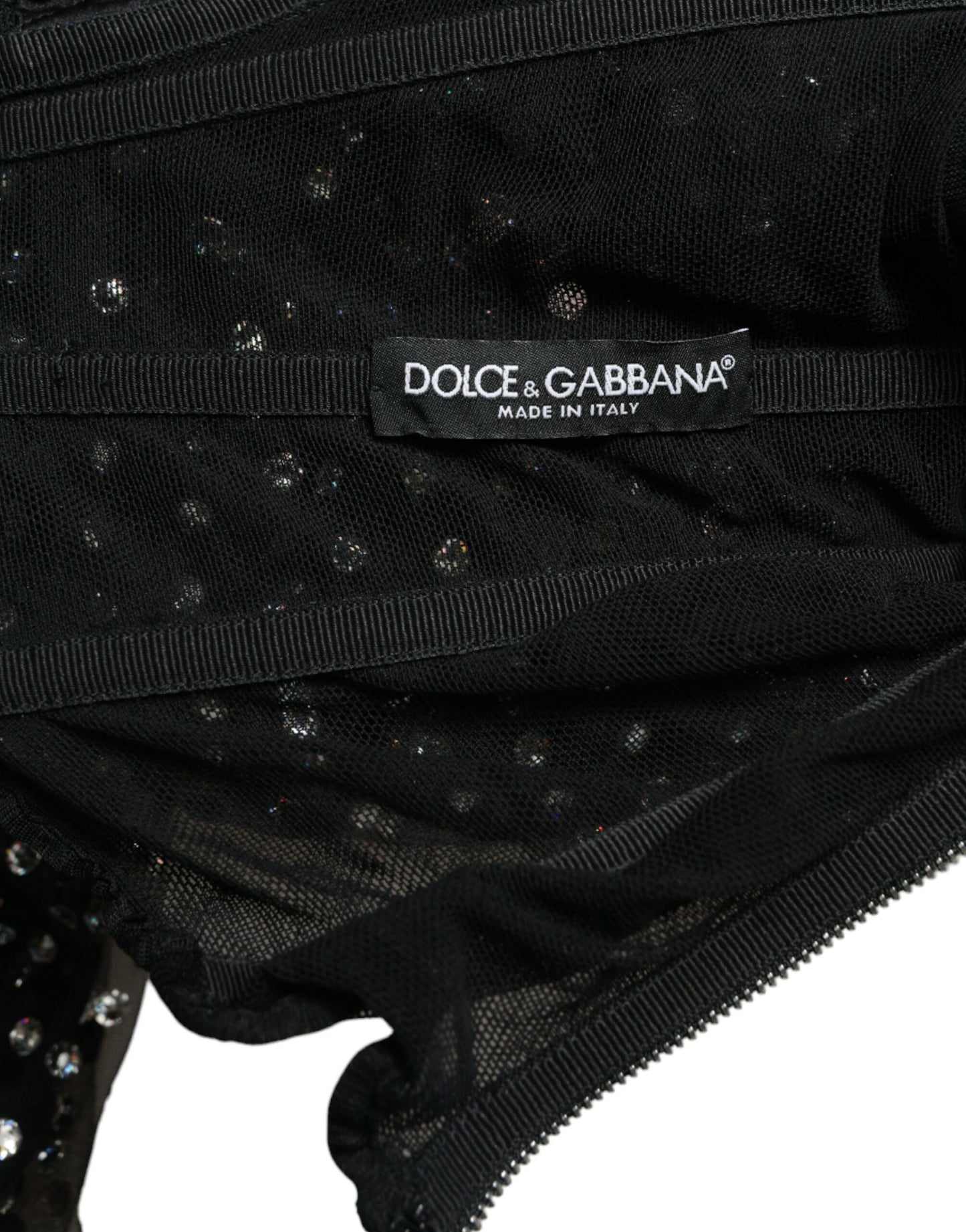 Dolce & Gabbana Gorgeous Black Crystal Embellished A-line Dress