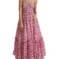 Dolce & Gabbana Chic Pink Polka Dot Strapless Silk Dress