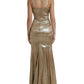 Dolce & Gabbana Metallic Gold Crystal Embellished Dress