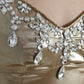 Dolce & Gabbana Metallic Gold Crystal Embellished Dress