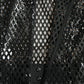 Dolce & Gabbana Black Sequined Openwork Mesh Sleeveless Layered Dress