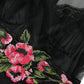 Dolce & Gabbana Black Floral Embroidery Mesh Tulle Dress