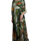 Dolce & Gabbana Elegant Jungle Print Maxi Silk Dress