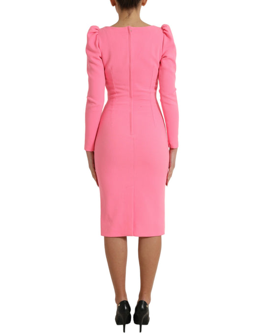 Dolce & Gabbana Elegant Rose Pink Bodycon Dress