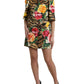 Dolce & Gabbana Multicolor Tiger Floral Print Shift Mini Dress