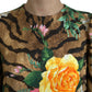 Dolce & Gabbana Multicolor Tiger Floral Print Shift Mini Dress