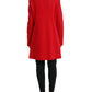 Liu Jo Red Wool Double Breasted Long Sleeves Coat Jacket