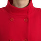 Liu Jo Red Wool Double Breasted Long Sleeves Coat Jacket