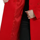 Liu Jo Red Wool Double Breasted Long Sleeves Coat Jacket