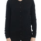 Dolce & Gabbana Black Wool Button Cardigan Sweater Top