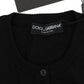 Dolce & Gabbana Black Wool Button Cardigan Sweater Top