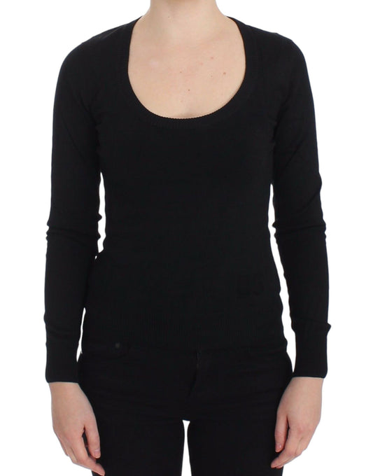 Dolce & Gabbana Black Cashmere Crewneck Sweater Pullover