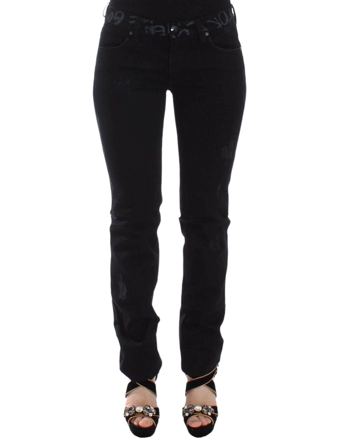 Ermanno Scervino Black Slim Jeans Denim Pants Skinny Stretch