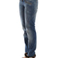 Ermanno Scervino Blue Slim Jeans Denim Pants Straight Stretch