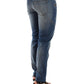 Ermanno Scervino Blue Slim Jeans Denim Pants Straight Stretch