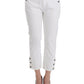 Ermanno Scervino White Cropped Jeans Denim Pants Branded Capri