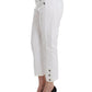 Ermanno Scervino White Cropped Jeans Denim Pants Branded Capri