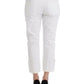 Ermanno Scervino White Cropped Jeans Denim Pants Branded Capri