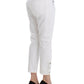 Ermanno Scervino White Cropped Jeans Denim Pants Branded Capri