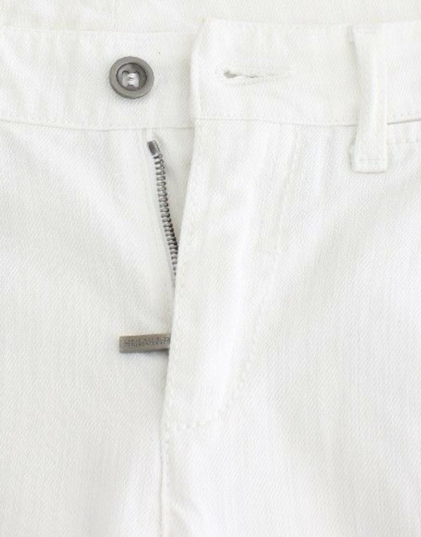 Ermanno Scervino White Cropped Jeans Denim Pants Branded Capri