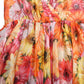 Dolce & Gabbana Multicolor Sunflower Print Silk Midi Dress