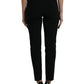 Dolce & Gabbana Black Wool High Waist Tapered Pants