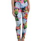 Dolce & Gabbana Multicolor Floral High Waist Leggings Pants