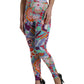 Dolce & Gabbana Multicolor Floral High Waist Leggings Pants