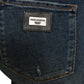 Dolce & Gabbana Dark Blue Washed Skinny Mid Waist Denim Jeans