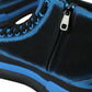 Dolce & Gabbana Black Blue Canvas Cotton High Top Sneakers Shoes